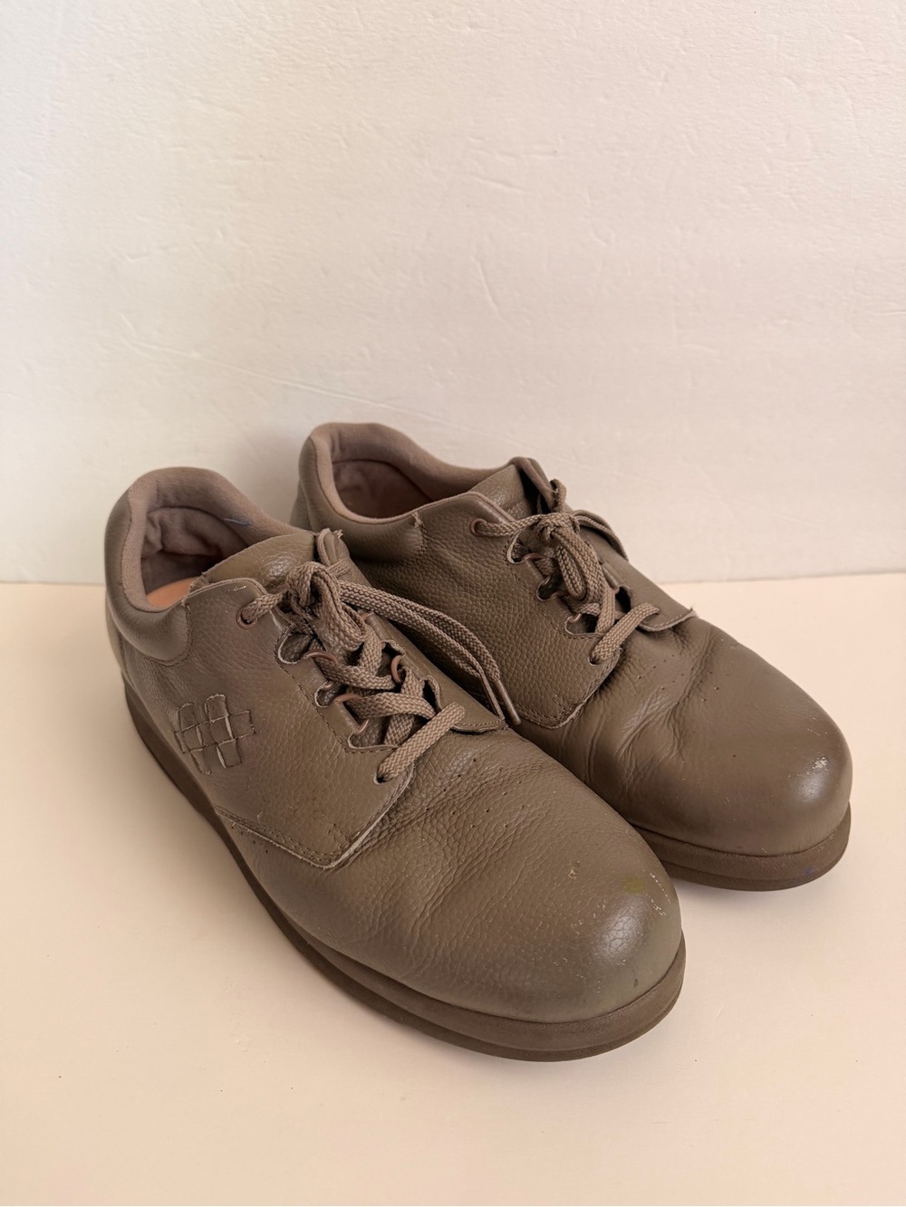 Orthopedic Wide Leather Walking Shoes P.W. Minor Men’s 11.5 EU 43 Taupe